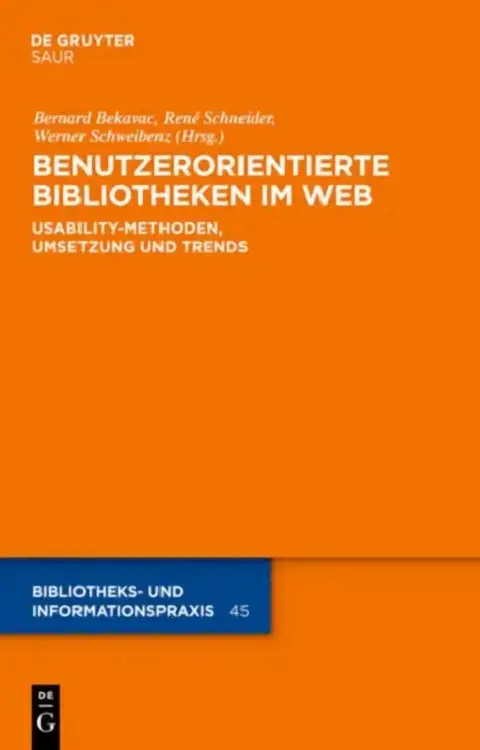 Cover of Benutzerorientierte Bibliotheken im Web
