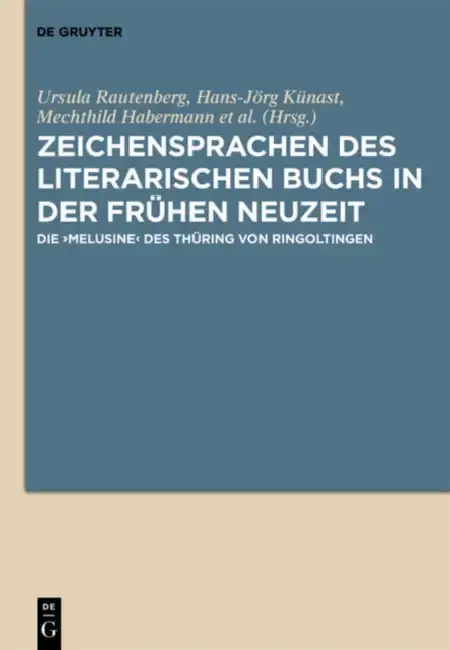 Cover of Zeichensprachen Des Literarischen Buchs in Der Frühen Neuzeit