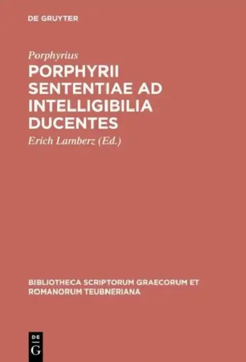 Cover of Porphyrii Sententiae AD Intelligibilia Ducentes