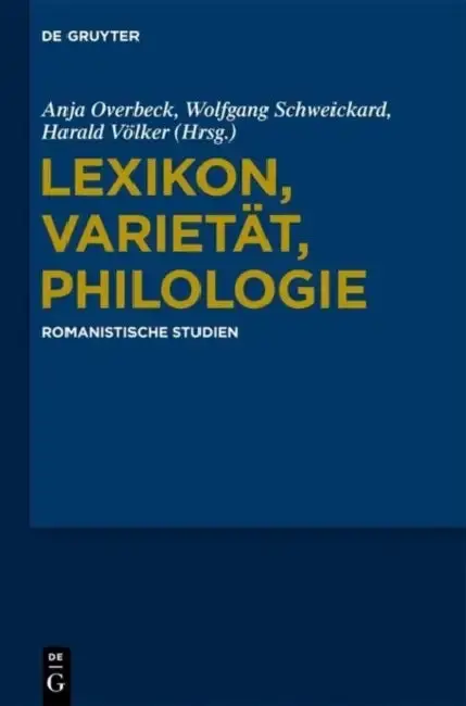 Cover of Lexikon, Varietät, Philologie