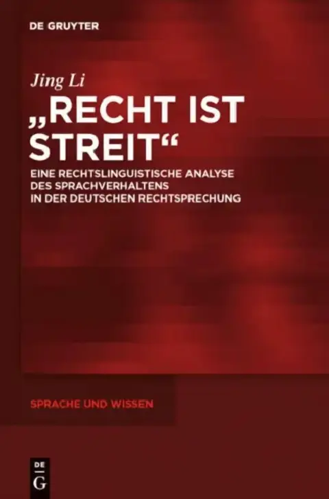 Cover of "Recht ist Streit"