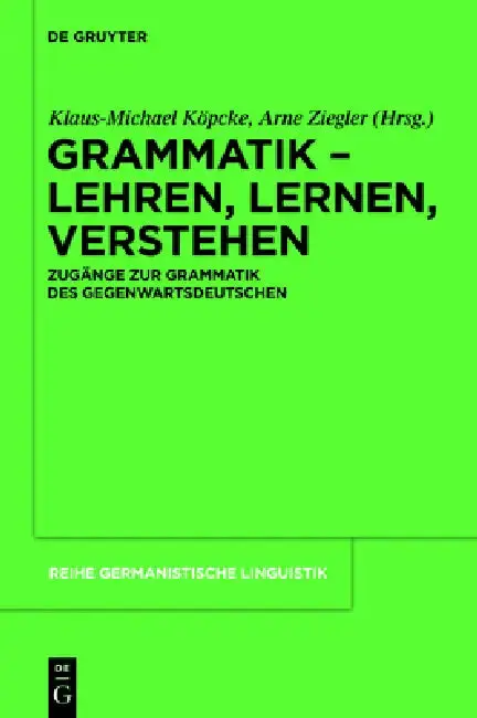 Cover of Grammatik - Lehren, Lernen, Verstehen