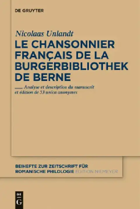 Cover of Le chansonnier français de la Burgerbibliothek de Berne