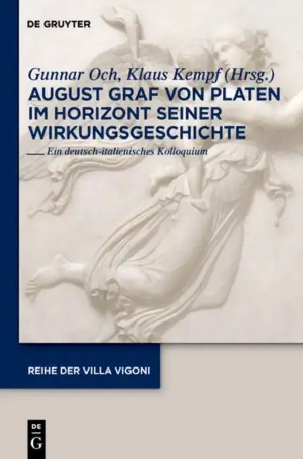 Cover of August Graf von Platen im Horizont seiner Wirkungsgeschichte