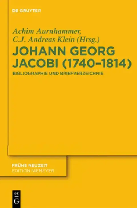 Cover of Johann Georg Jacobi (1740-1814)