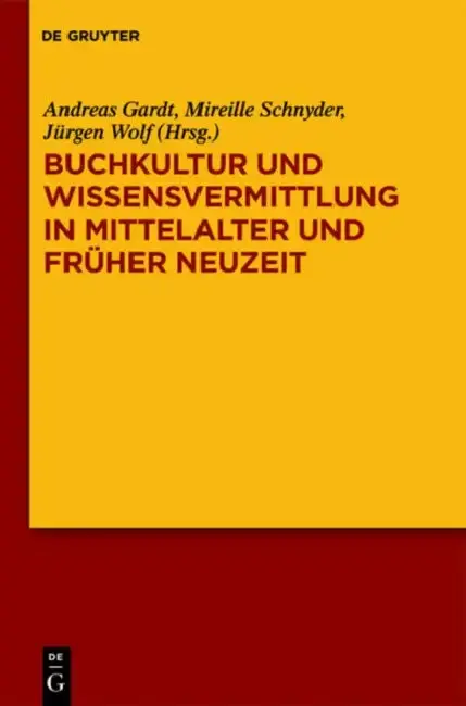 Cover of Buchkultur Und Wissensvermittlung in Mittelalter Und Fruher Neuzeit