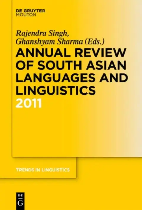 Cover of Annual Review of South Asian Languages and Linguistics