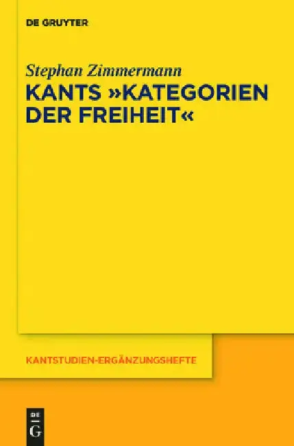 Cover of Kants "Kategorien der Freiheit"