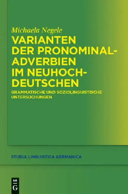 Cover of Varianten der Pronominaladverbien im Neuhochdeutschen