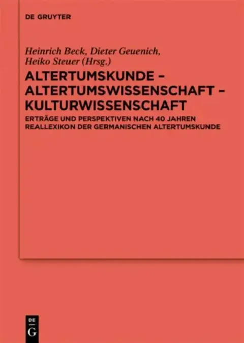 Cover of Altertumskunde - Altertumswissenschaft - Kulturwissenschaft