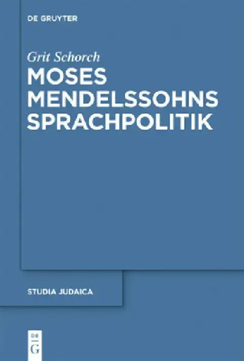 Cover of Moses Mendelssohns Sprachpolitik