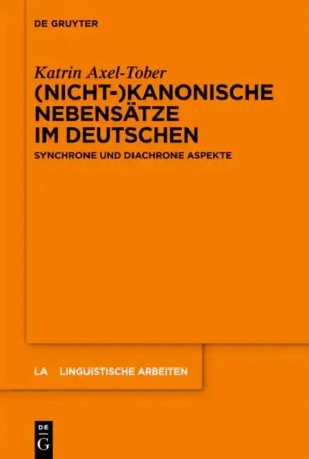 Cover of (Nicht-)Kanonische Nebensätze Im Deutschen