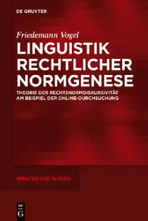 Cover of Linguistik rechtlicher Normgenese