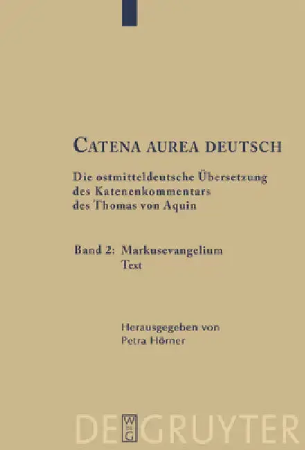 Cover of Catena aurea deutsch, 2, Markusevangelium
