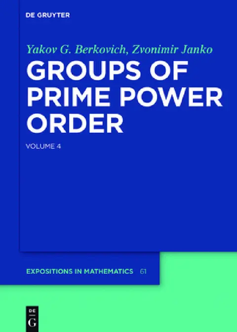 Cover of Groups of Prime Power Order. Volume 4