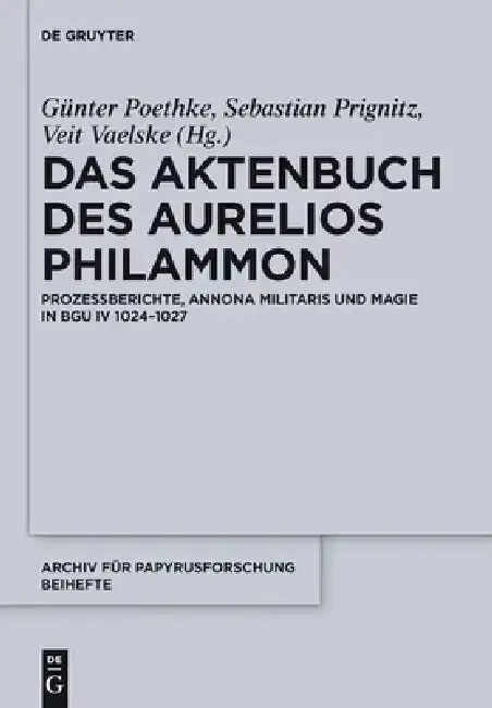 Cover of Das Aktenbuch des Aurelios Philammon