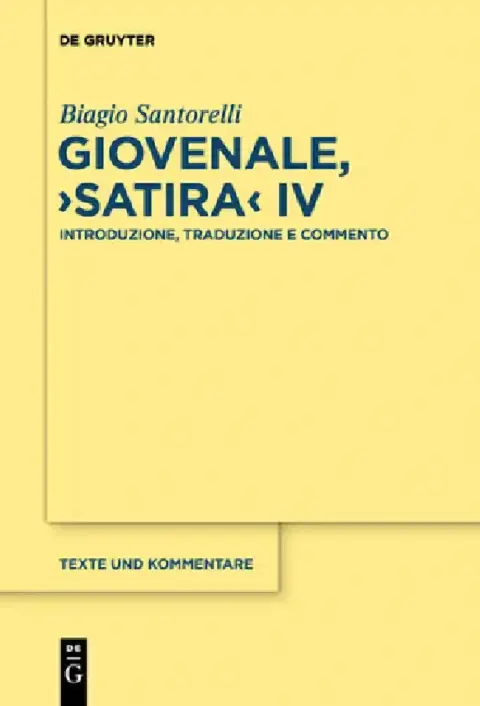 Cover of Giovenale, Satira IV