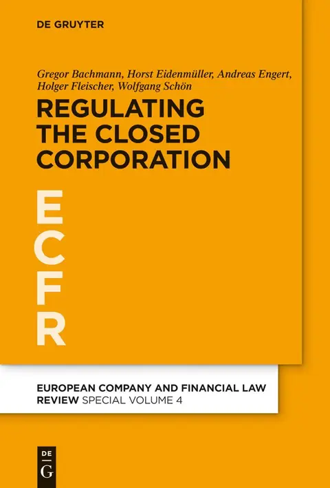 Cover of Regulating the Closed Corporation