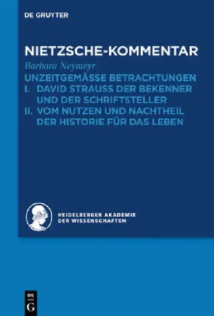 Cover of Kommentar Zu Nietzsches Unzeitgemässen Betrachtungen