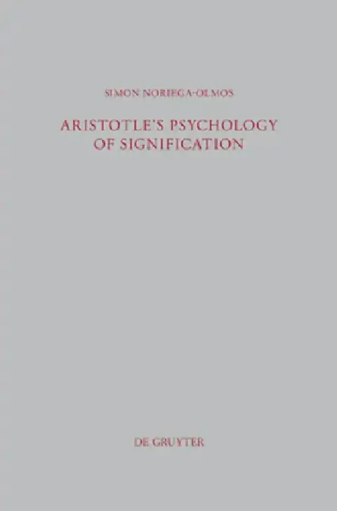 Cover of Aristotle's Psychology of Signification