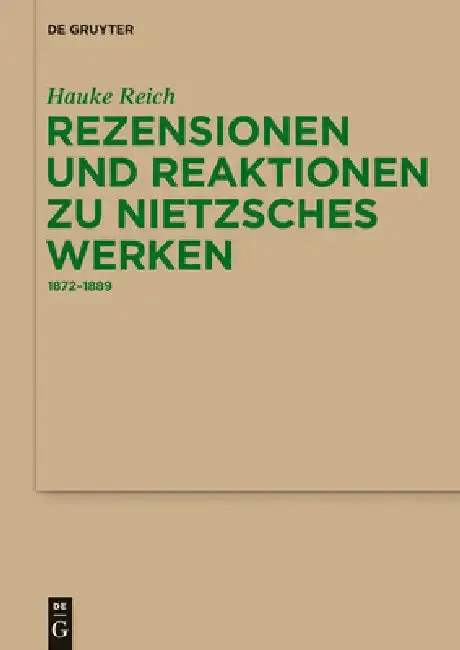 Cover of Rezensionen und Reaktionen zu Nietzsches Werken