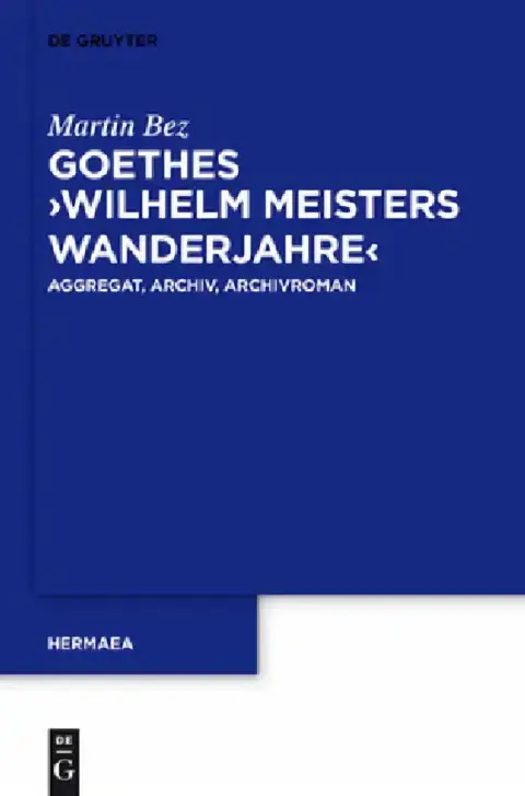 Cover of Goethes "Wilhelm Meisters Wanderjahre"