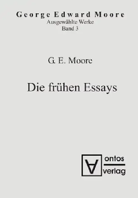Cover of Ausgewählte Schriften, Band 3, Die frühen Essays
