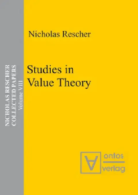 Cover of Studies in Value Theory