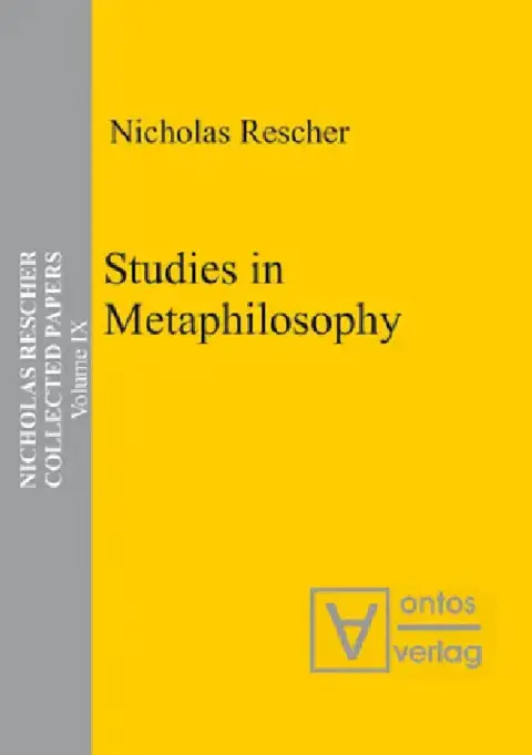Cover of Studies in Metaphilosophy