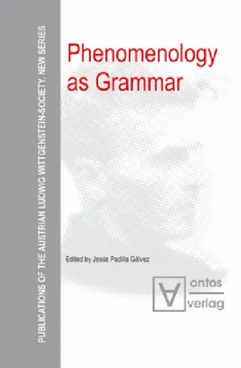 Cover of Phenomenology as Grammar