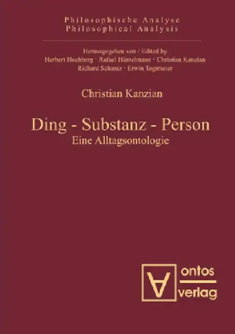 Cover of Ding - Substanz - Person