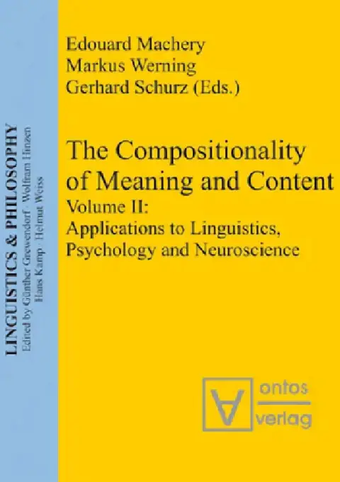 Cover of Applications to Linguistics, Psychology and Neuroscience