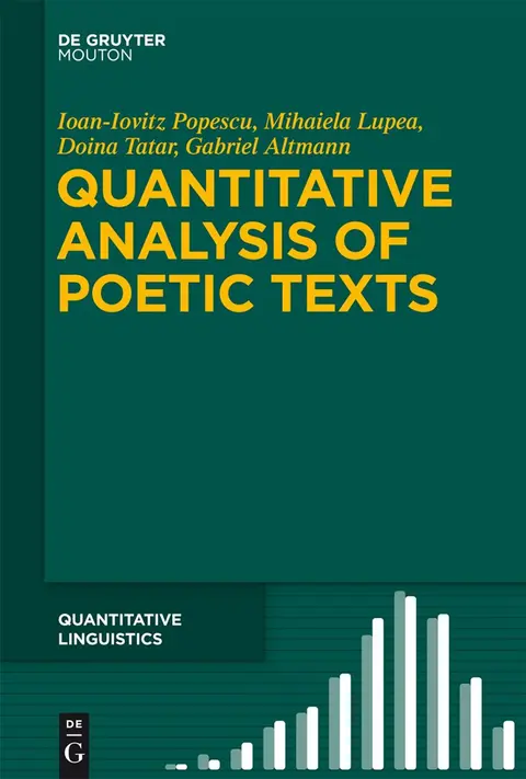 Cover of Quantitative Analysis of Poetic Texts