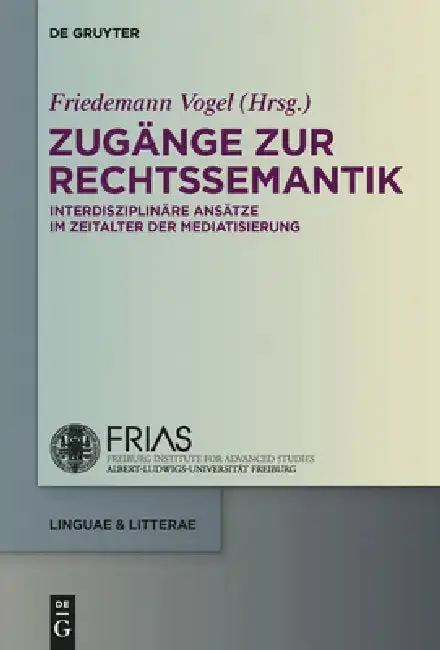Cover of Zugänge zur Rechtssemantik