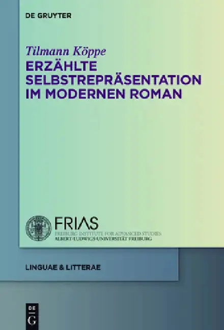 Cover of Erzählte Selbstrepräsentation im modernen Roman