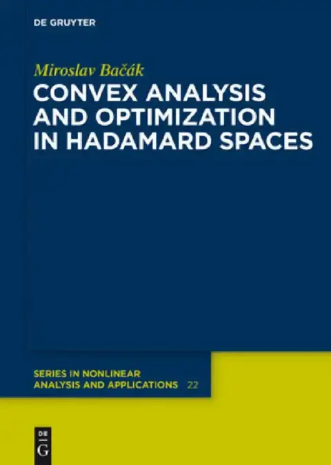 Cover of Convex Analysis and Optimization in Hadamard Spaces