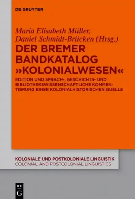 Cover of Der Bremer Bandkatalog "Kolonialwesen"