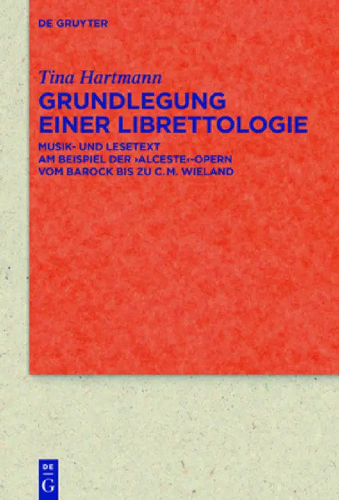 Cover of Grundlegung Einer Librettologie