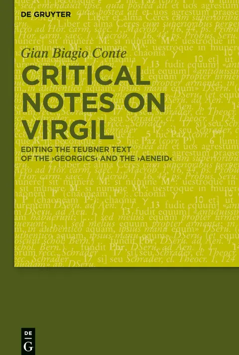 Cover of Critical Notes on Virgil