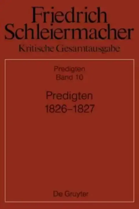 Cover of Predigten 1826-1827