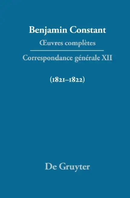 Cover of Correspondance Générale 1821-1822