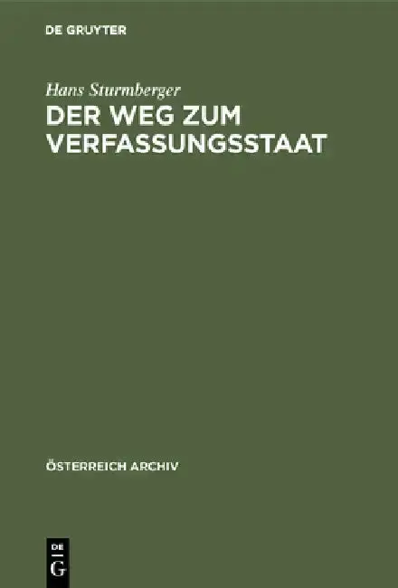 Cover of Der Weg Zum Verfassungsstaat