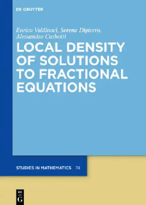 Cover of Local Density of Solutions to Fractional Equations