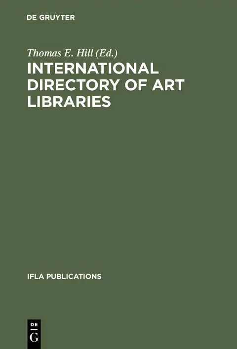 Cover of International Directory of Art Libraries