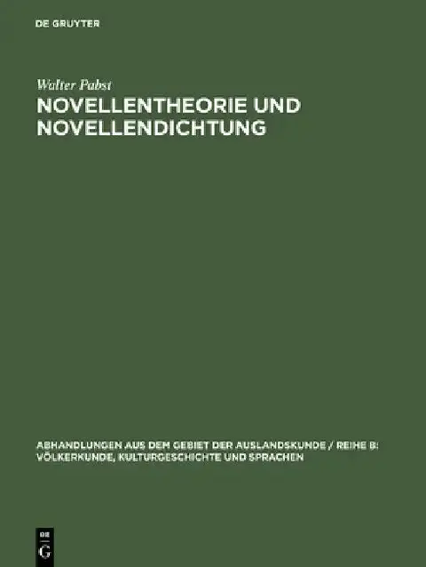 Cover of Novellentheorie und Novellendichtung