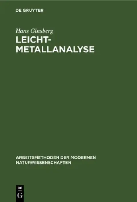 Cover of Leichtmetallanalyse