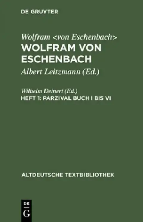 Cover of Parzival Buch I bis VI