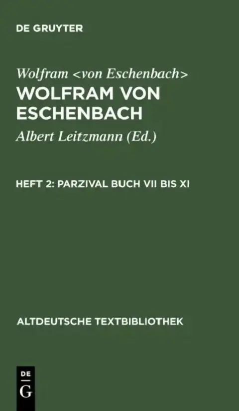 Cover of Parzival Buch VII bis XI