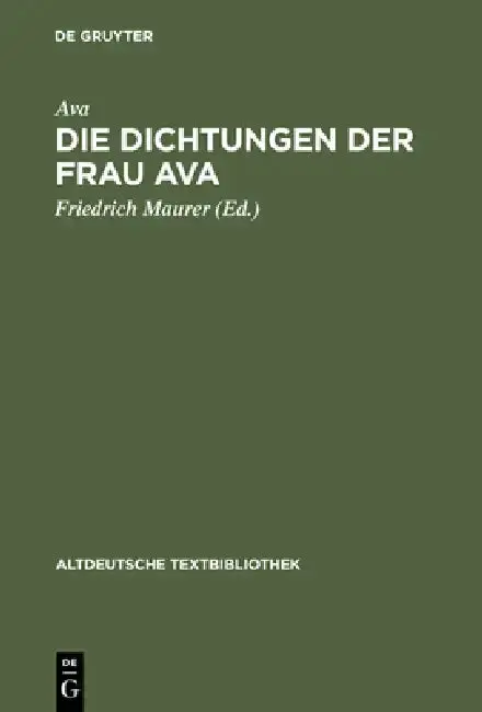 Cover of Die Dichtungen der Frau Ava