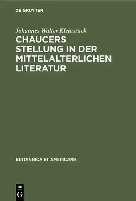Cover of Chaucers Stellung in der Mittelalterlichen Literatur